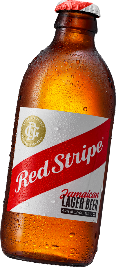 Red Stripe Bottle